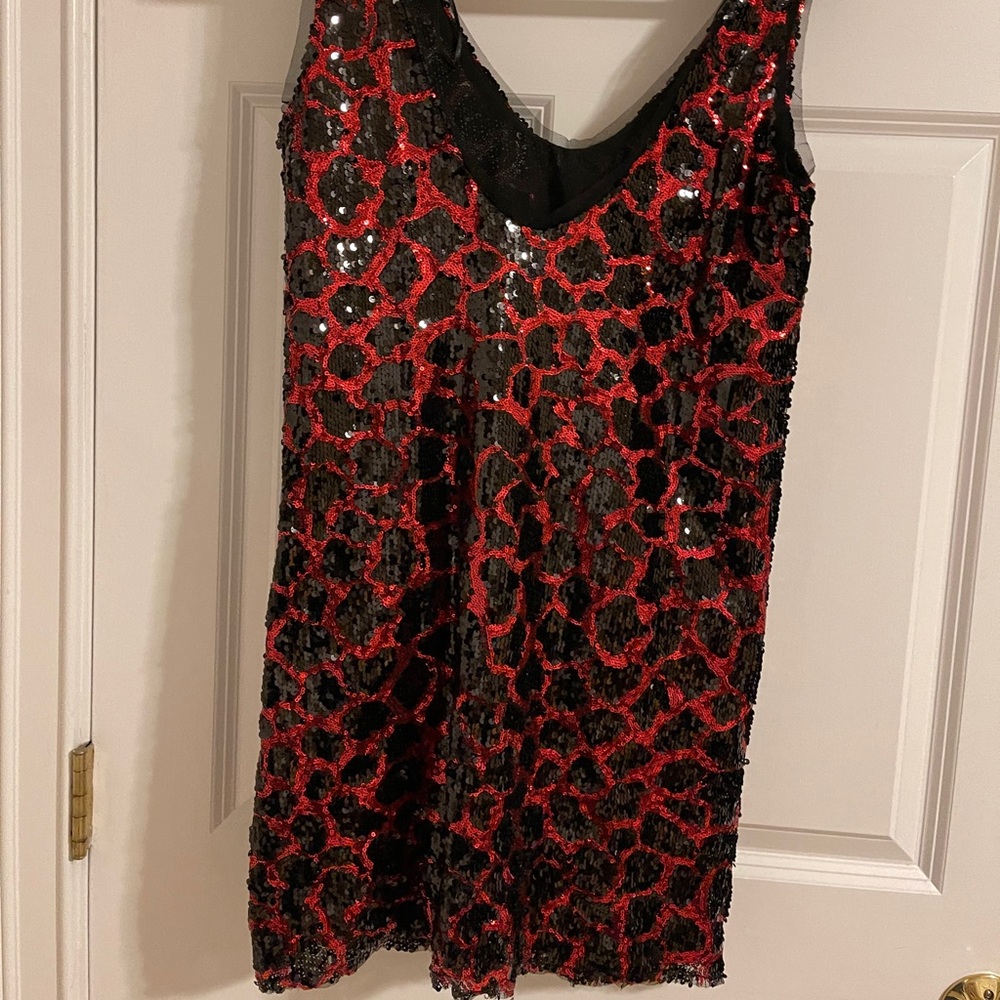 Sequined party dress from Zara.